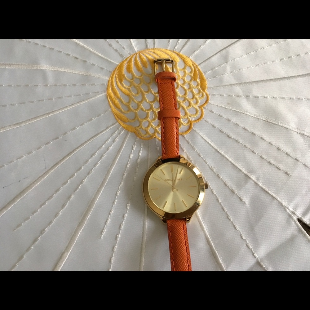 New Auth.Michael Kors Slim Orange Women Watch - Picture 8 of 8